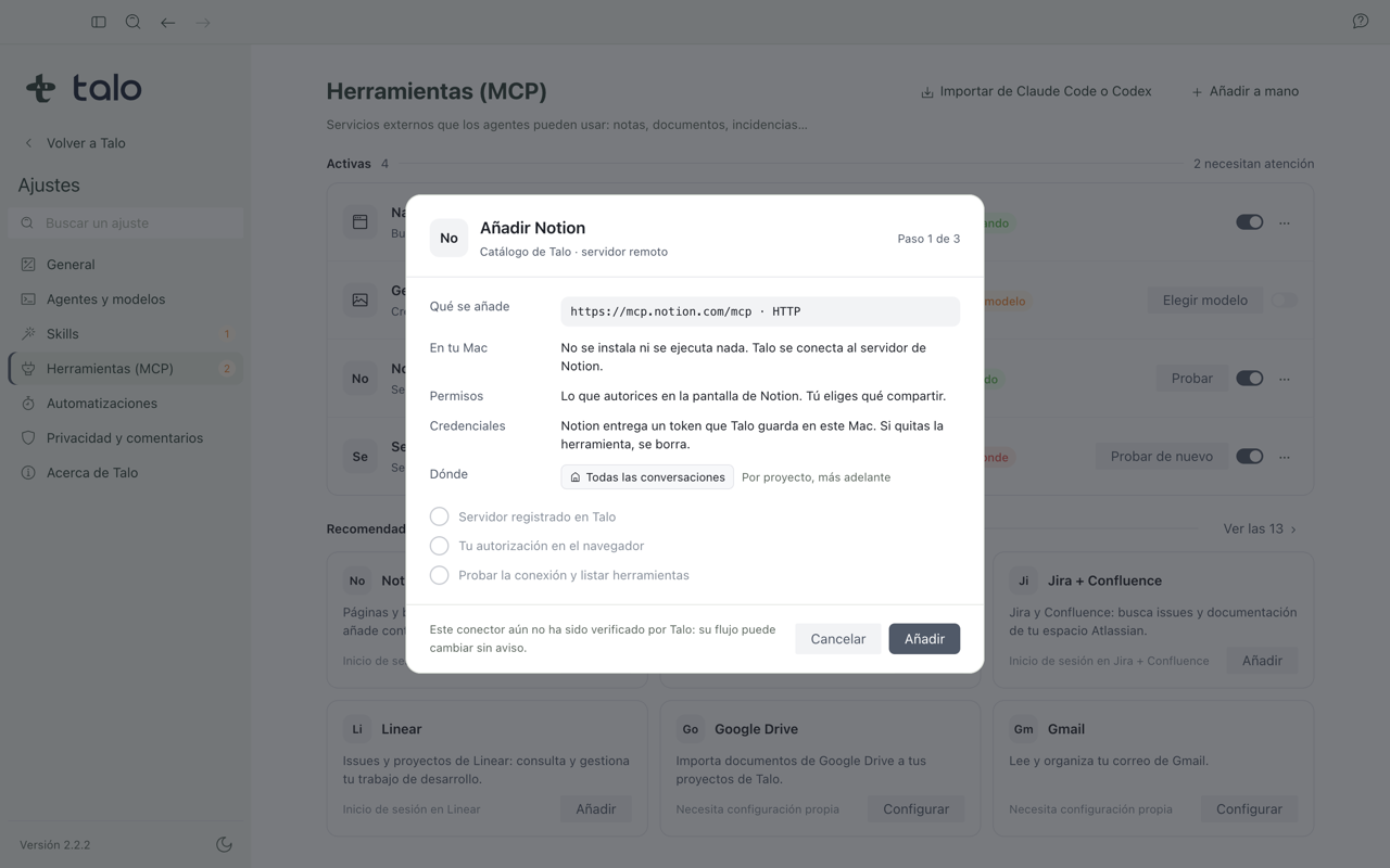 Hoja para añadir una herramienta recomendada