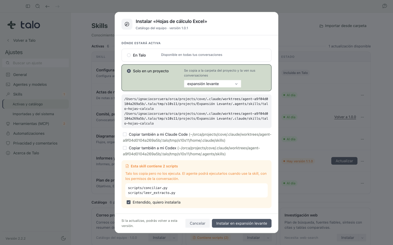 Install a skill from the catalog